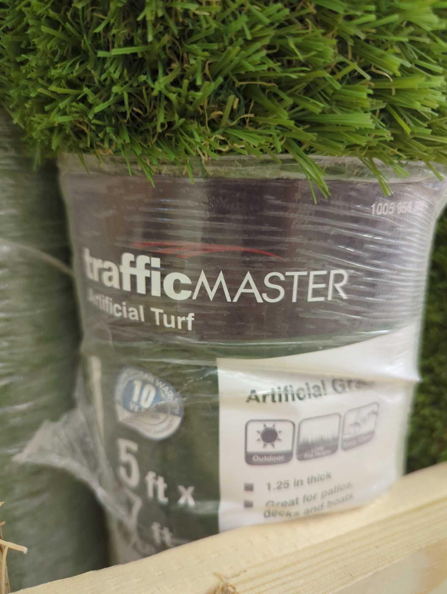 (1Roll) TrafficMaster 5 ft. x 7.5 ft. Lt. Green Artificial Grass Rug, Appears to be New in Factory