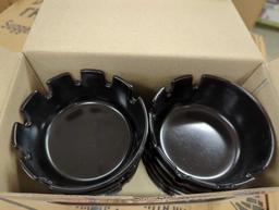 Tablecraft CST363B-1 Stacking Ashtray, Black, 12 Pack, Retail Price $15, Appears to be New, What You