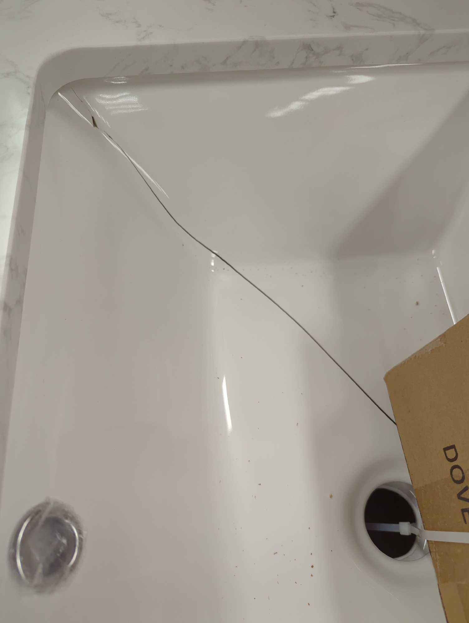 (Has A Crack In Sink and some Minor Damage on Back) Home Decorators Collection Doveton 30 in. Single