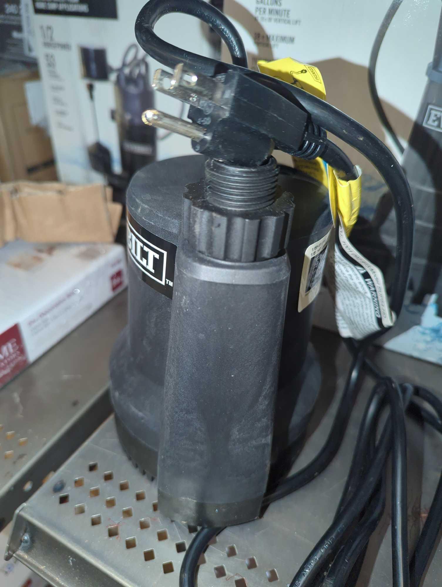 Everbilt 1/6 HP Plastic Submersible Utility Pump, Retail Price $109, Appears to be Used, What You