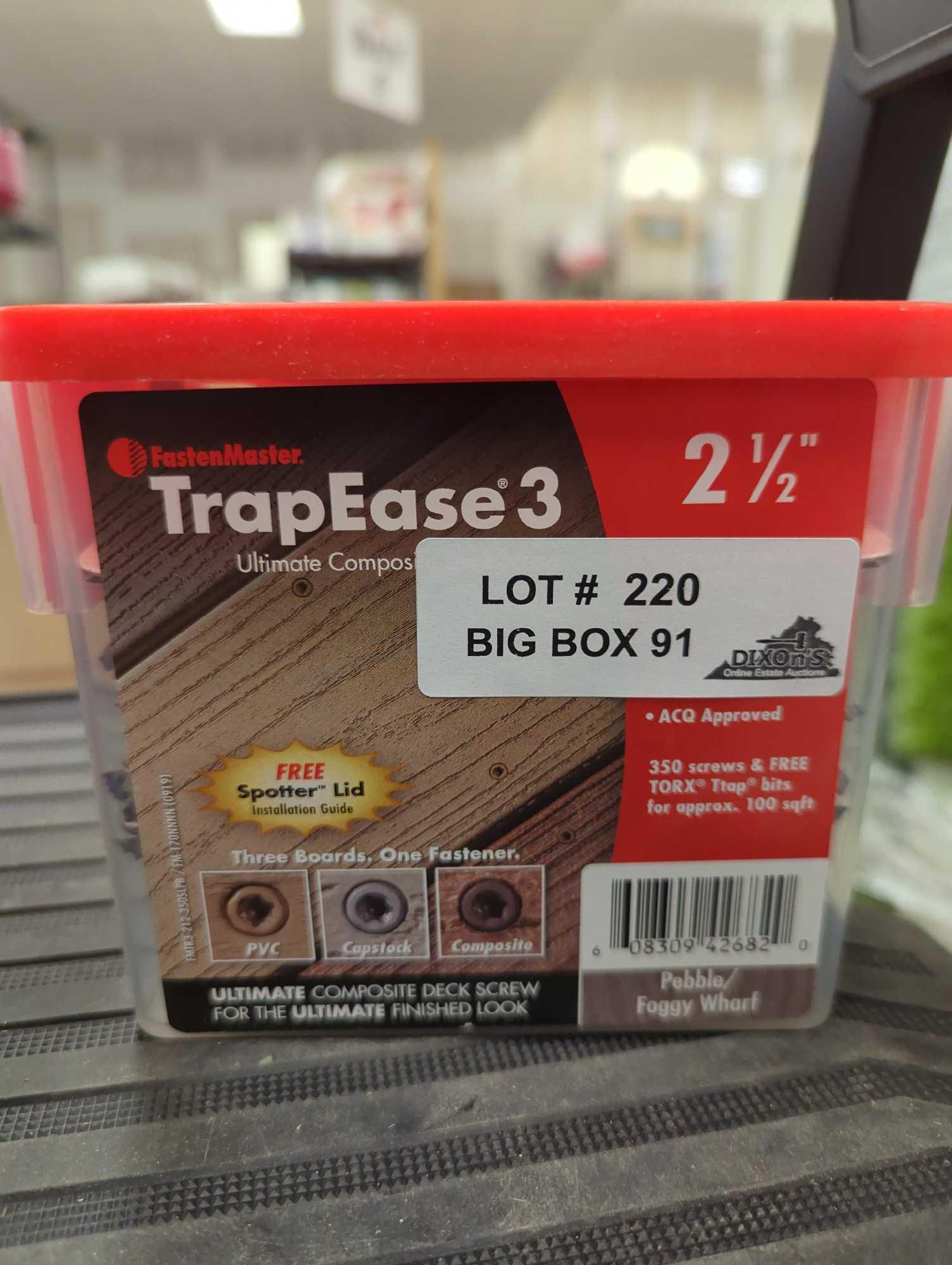 Lot of 2 Cases of FastenMaster TrapEase 2-1/2 in. Color Match Deck Fastener - Pebble/ Foggy Wharf