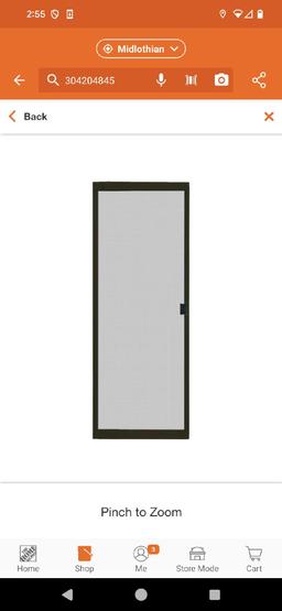 Screen Tight 30 in. x 80 in. Adjustable Fit Bronze Metal Sliding Patio Screen Door, Model PSD30B, NO