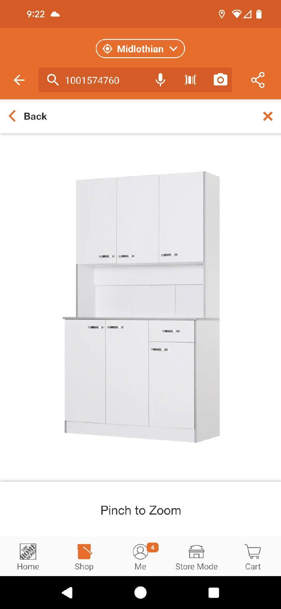 Parts and Pieces to HOMCOM 71 in. White Freestanding Kitchen Cupboard with 3-Adjustable Shelves and
