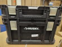 2 Piece Husky 22 in. Connect System Tool Box, Appears to be New But Dirty On Outside Needs Cleaning,