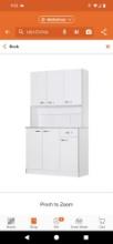 Parts and Pieces to HOMCOM 71 in. White Freestanding Kitchen Cupboard with 3-Adjustable Shelves and