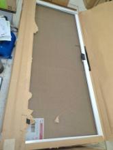 Screen Tight PSD36W Patio Screen Door, 36 in W, Sliding Screen, Aluminum, White. Comes in open box