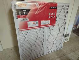 Lot of 3 HDX 30 in. x 30 in. x 1 in. Allergen Plus Pleated Air Filter FPR 7, MERV 11, Appears to be