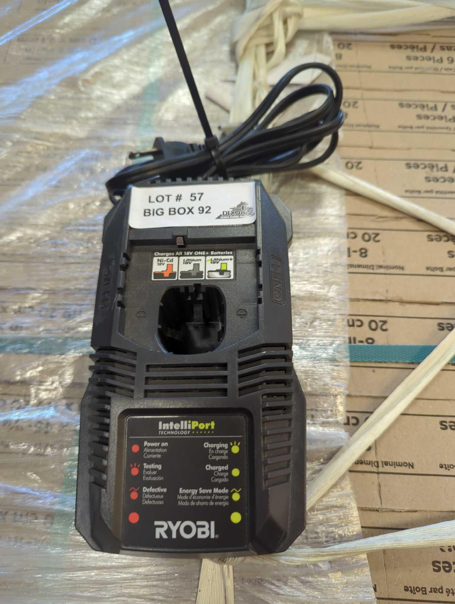 RYOBI ONE+ 18V Dual Chemistry IntelliPort Charger, Retail Price $59, Appears to be Used, What You