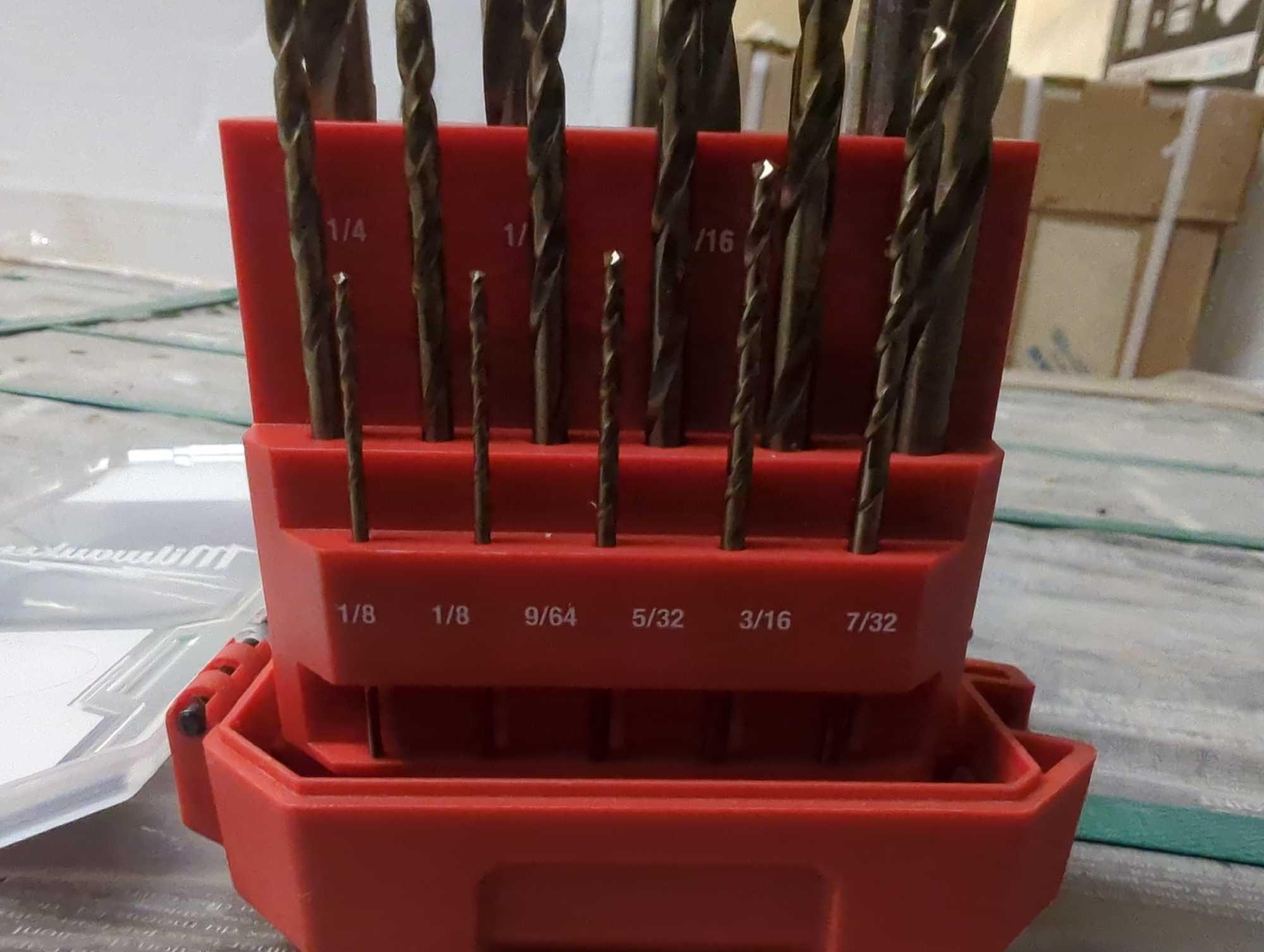 Milwaukee Cobalt Red Helix Drill Bit Set for Drill Drivers (15-Piece), Appears to be New in Open