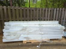 Pallet Lot of 38, Veranda Linden 5 in. x 5 in. x 9 ft. White Vinyl Routed Fence Line Post, Appears