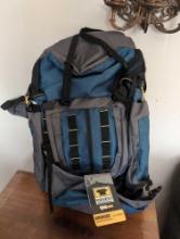 (LR) BRAND NEW MOUNTAIN SMITH BRIDGER 4000 ALL TERRAIN LOTUS BLUE CAMPING/TRAIL HIKING BACKPACK.