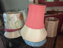 DR - Lot of 10 Lamp Shades in an Assortment of Sizes, Colors and Styles, What You See in the Photos