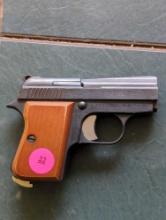 (FD)TITAN 25 CAL. MODEL E27, SEMI AUTOMATIC PISTOL, NO MAGAZINE COMES WITH BOX AND MANUALS, SER