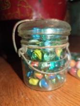DR - Lot of Assorted Containers Containing Assorted Types of Marbles, What You See in the Photos is