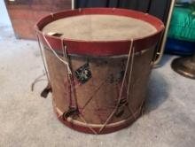 (BR2) CIVIL WAR ERA DRUM, DETAILED WITH AMERICAN FLAGS, STRIPES, & STAR. OWNER ORIGINALLY PAID $550.