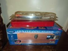 (BR3) - Lot of 3 Items Including Gunmaster Gun Cleaning Station, Revelation Shoot Gun Cleaning Kit