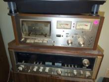 (BR3) - Lot of 2 Items Including Pioneer Stereo Cassette Tape Deck (Model CT-F8282) and Sansui
