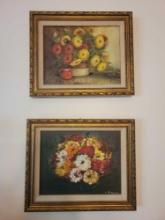 Vintage Floral Pictures in Frames $2 STS