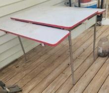 White Enamel Farmhouse Table $5 STS