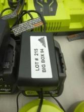 (No Battery) Ryobi 18-Volt ONE+ Compact Lithium-Ion Battery Charger Only No Battery, Appears to be