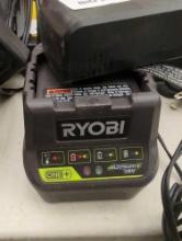 (No Battery) Ryobi 18-Volt ONE+ Compact Lithium-Ion Battery Charger Only No Battery, Appears to be