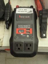 VECTOR 500 Watt Power Inverter, Dual Power Inverter, Two USB Charging Ports, Appears to be New Out