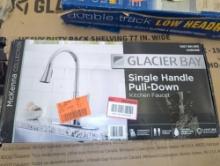 Glacier Bay McKenna Single-Handle Pull Down Sprayer Kitchen Faucet in Polished Chrome with