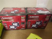 Lot of 2 Husky 1000 Lumen Rechargeable Work Light (2-Pack), Model K40409, Retail Price $32/Each,