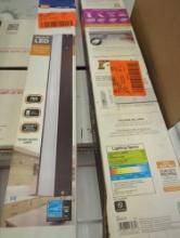 Lot of assorted Lights To Include, GE Battery-Operated 18 in. LED White Under Cabinet Light Bar, (2)