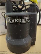 Everbilt 1/6 HP Plastic Submersible Utility Pump, Appears to be New in Open Box Retail Price Value