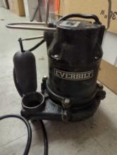 Everbilt 1/2 HP Cast Iron Sump Pump, Appears to be Slightly Used in Open Box Retail Price Value