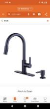 Glacier Bay Paulina Single-Handle Pull-Down Sprayer Kitchen Faucet with TurboSpray, FastMount, Soap