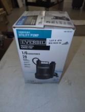 Everbilt 1/6 HP Plastic Submersible Utility Pump, Retail Price $109, Appears to be Used, What You