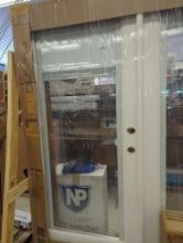 MP Doors 72 in. x 80 in. Fiberglass Smooth White Left-Hand Outswing Hinged Patio Door with Built in