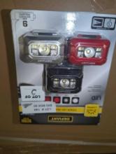 Lot of 2 Defiant 100 Lumens LED Headlight Combo (3-Pack), Retail Price $20/Each, Appears to be New