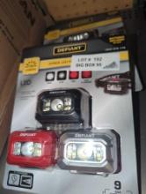 Lot of 2 Defiant 100 Lumens LED Headlight Combo (3-Pack), Retail Price $20/Each, Appears to be New