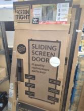 Screen Tight 30 in. x 80 in. Adjustable Fit Bronze Metal Sliding Patio Screen Door, Model PSD30B,