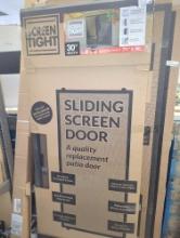 Screen Tight 30 in. x 80 in. Adjustable Fit Bronze Metal Sliding Patio Screen Door, Model PSD30B,