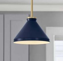 Crown Bolt 2-1/4 in. Navy Blue Metal Cone Pendant Light Shade, Retail Price $12, Appears to be New,