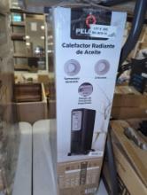 Pelonis 1,500-Watt Oil-Filled Radiant Electric Space Heater with Thermostat, Retail Price $55,