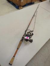 Berkley 6'6" Lightning rod, medium spinning. Fireline 15-30 Trilene 4-12 Lure 1/8-3/4 Comes as shown