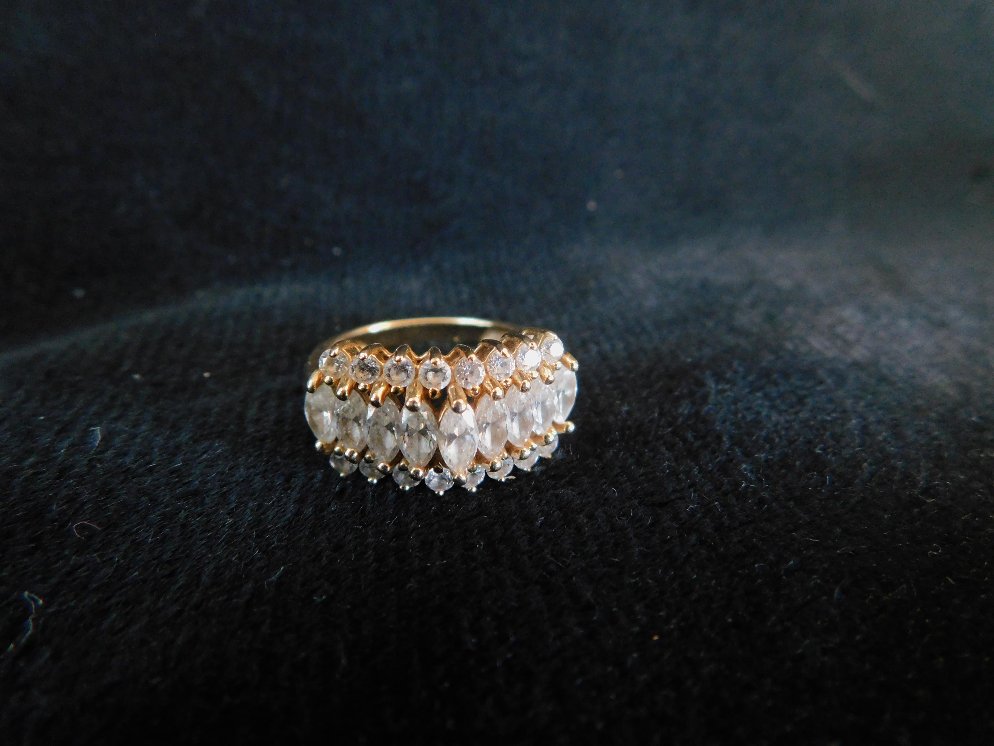 14k Gold Cz Ring