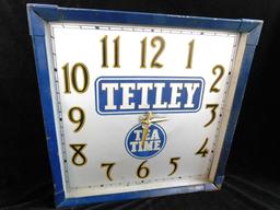 Metal Tetley Tea Clock