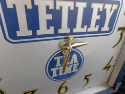 Metal Tetley Tea Clock