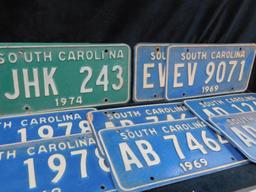 30 Vintage Mostley South Carolina License Plates