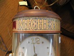 Michelob Hanging Clock Chandelier