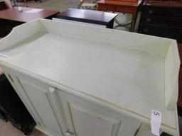 Painted 2 Door Paneled Door Cabinet