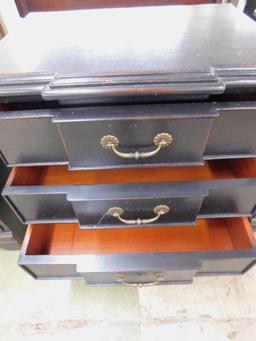 2 Painted 3 Drawer Block Nightstands