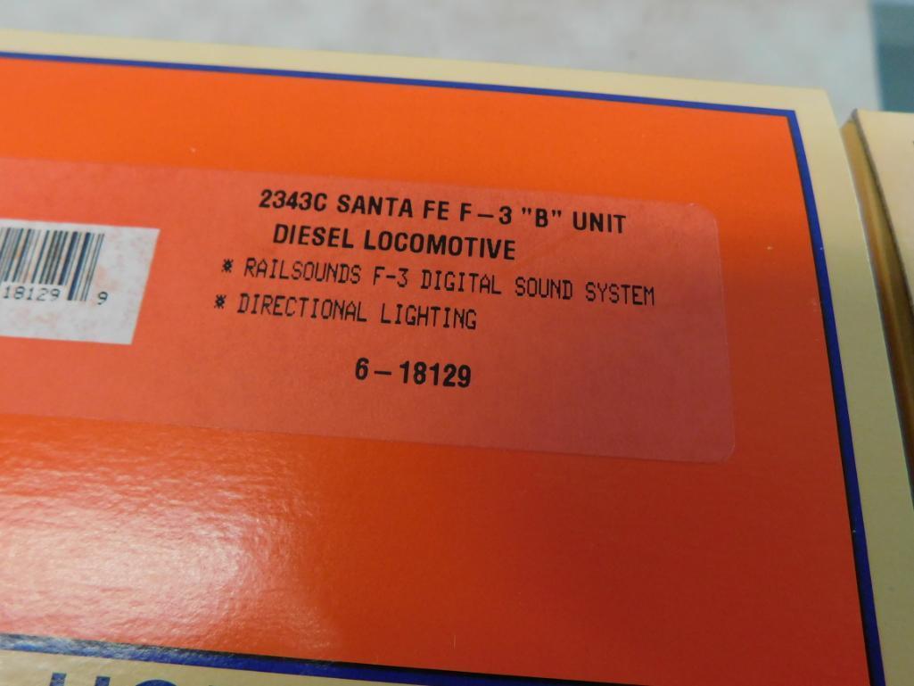 Lionel No. 6-18128 and 6-18129 2343 and 2343C Santa Fe F-3 Diesel Locomotive