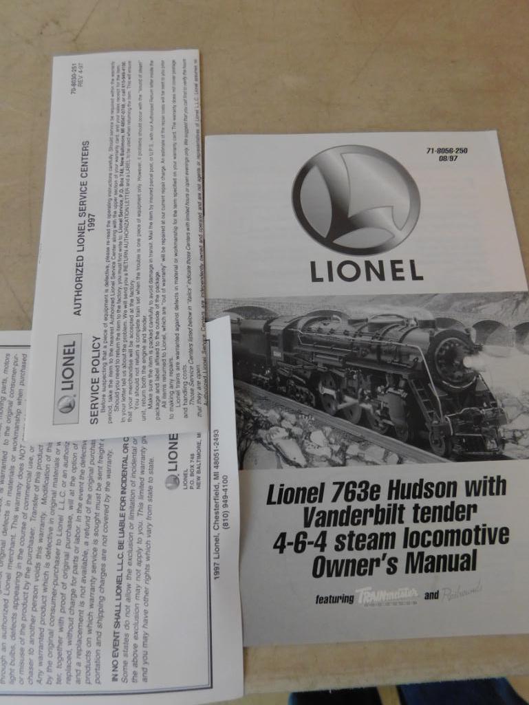 Lionel No. 6-18056 763E New York Central J1-e Hudson Steam Locomotive